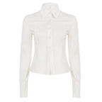 Arlynn Ruched Back Button-Up Shirt
