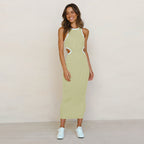 Kajus Ribbed Cutout Knit Midi Dress