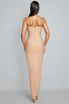 Sevyn Strapless Pearl Maxi Dress