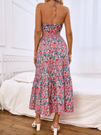 City Strut Printed Cutout Midi Dress FINAL