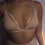 Sexy Rhinestone Halter Body Chain