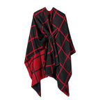 Bestselling Sidetied Plaid Split Cape Warm Crossborder Scarf