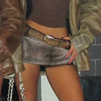 Rachael Faux Fur Belt
