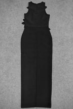 Pam 3D Floral Diamond Bandage Maxi Dress