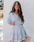 Ribbonwood Ruffle Tie Dress Waterlily