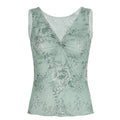Yehudis Twisted Floral Mesh Top