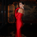 Dress Tube Top Inlay Sleeveless Split Backless Dress