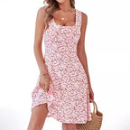 Katia Minimalist Women's a Line Dress with Floral Pattern and Wide Skirt Elevated Occasion Wear