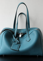 Amara - Pebbled Leather Travel Tote Bag