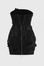 Ezrans Strapless 3D Flower Mini Dress