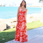 Hues Of Autumn Floral Lace Maxi Dress Wine FINAL