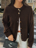 Kristy Button-Front Knit Cardigan