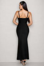 Etta V-Neck Studded Mesh Camisole Maxi Dress