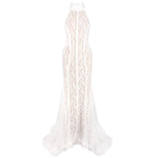 Chinese Retro Morning Gowns Bridal Wedding Toast Dress White Dress Cheongsam Slim Fit Evening Dress