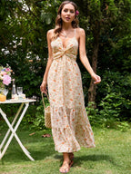 Loved By You Floral Midi Dress Blush