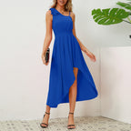 Graceful Bow Sling Irregular Asymmetric Dress