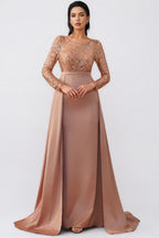 Madison Sequined Long Sleeve Maxi Dress
