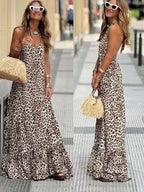 Cristina Timeless Leopard Print Maxi Dress Evening Wear Edit