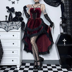 Slim-fit halter neck tie waist dress