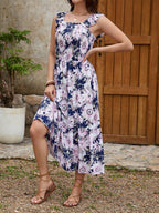 Fabiana Premium Women's Floral Ruffle Maxi Dress Boutique Collection