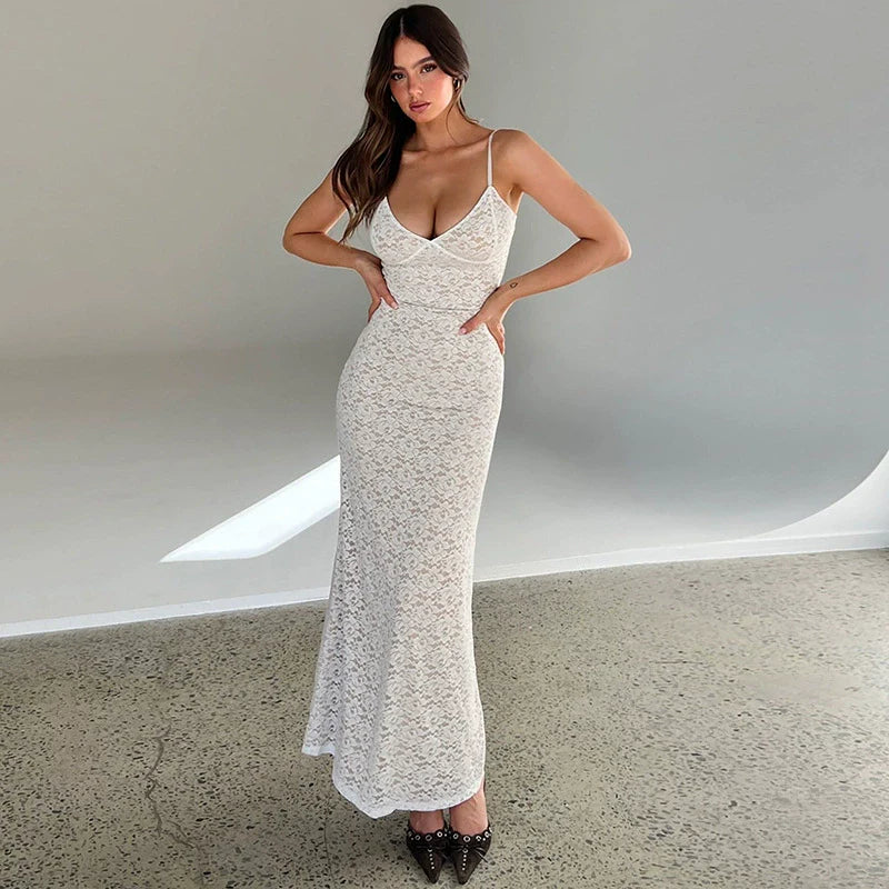 Iyonna Lace Trim Maxi Dress