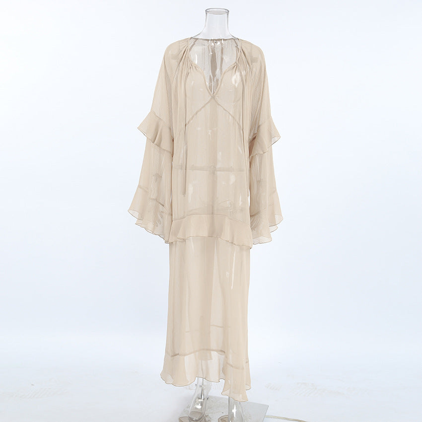 Ronnie Sheer Dress Khaki
