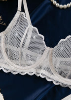 Delilah - Sheer Lace Bra & Thong Set