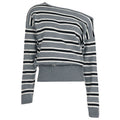 Stormy Striped Off Shoulder Knit Top