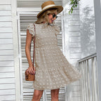 The Beach Club Tiered Babydoll Dress Denim