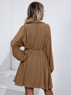 Remy Cotton Pocketed Shirt Dress Mocha FINAL
