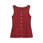 Neely Gold Button Knit Vest
