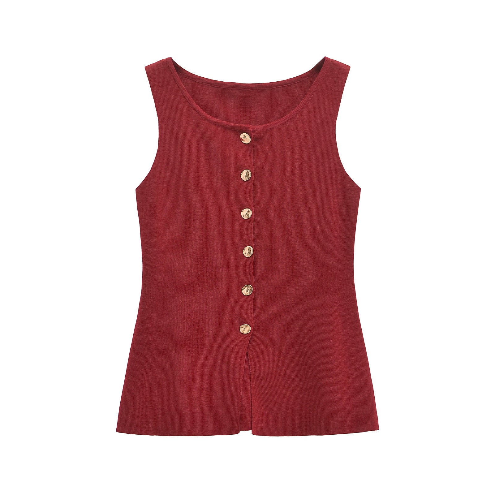 Neely Gold Button Knit Vest