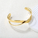 Vintage Geometric Open Bangle Bracelet