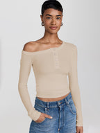 Individual Stylish Off-Shoulder Top