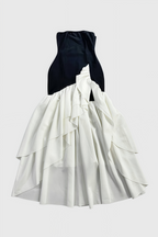 Mya Black Irregular Maxi Dress
