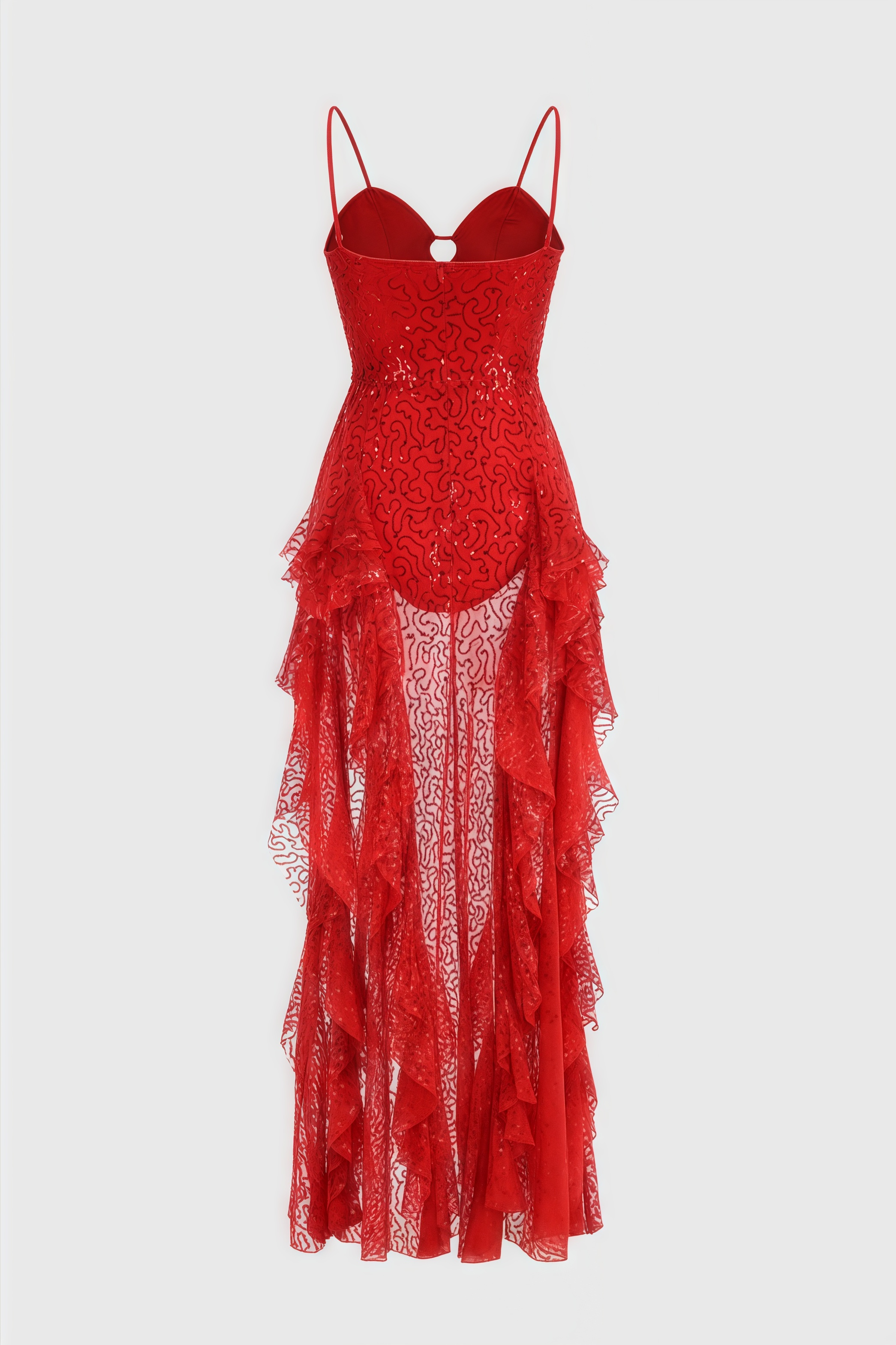 Riorda Halter Sequin High Split Maxi Dress