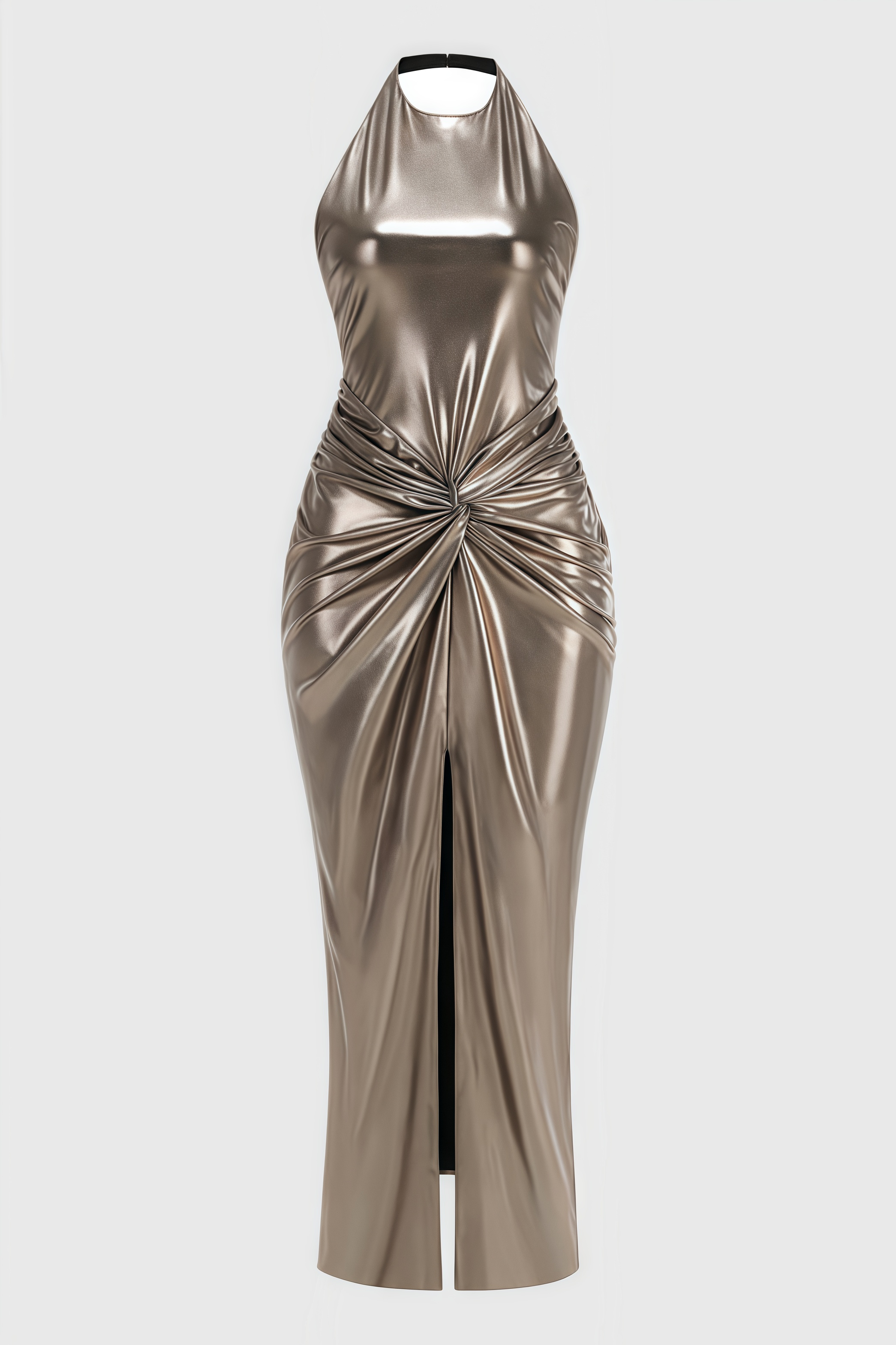 Irven Backless Twisted Split Maxi Dress