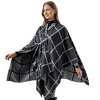 Bestselling Sidetied Plaid Split Cape Warm Crossborder Scarf