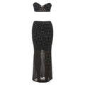 Rayyan Dot Mesh Skirt Set