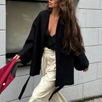 Leslie Belted V-Neck Jacket