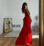Vanessa Exclusive Dress with Ruffles Evening Wear Edit