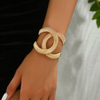 Exaggerated Coiled Wrap Bangle Bracelet