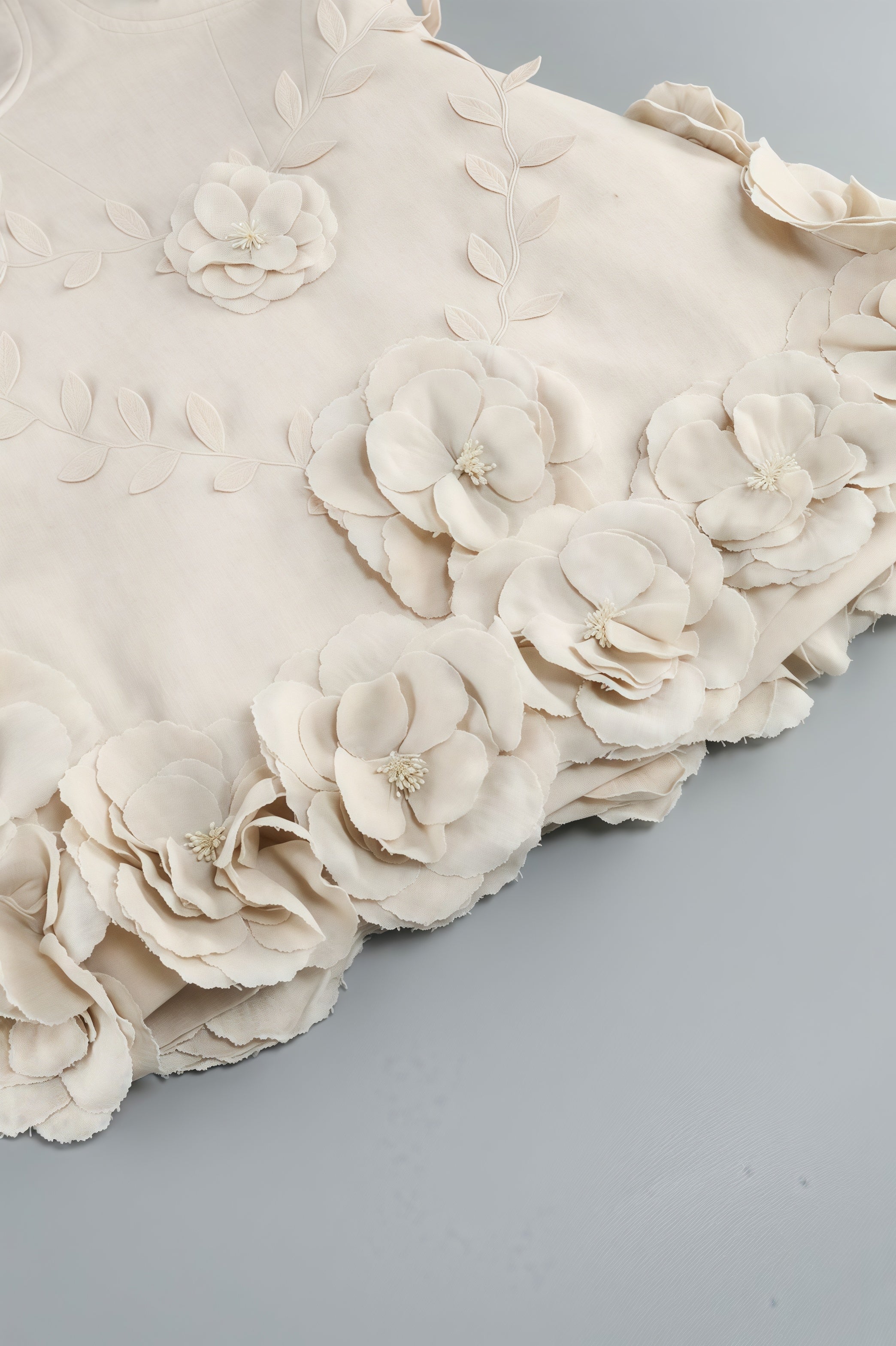 Freyae 3D Floral Puffy Mini Dress