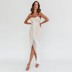Tube Top Sleeveless Backless Dress Slim Mid Length Dress