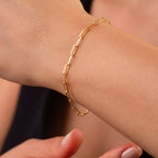 Minimalist 18K Gold Stainless Steel Chain Bracelet