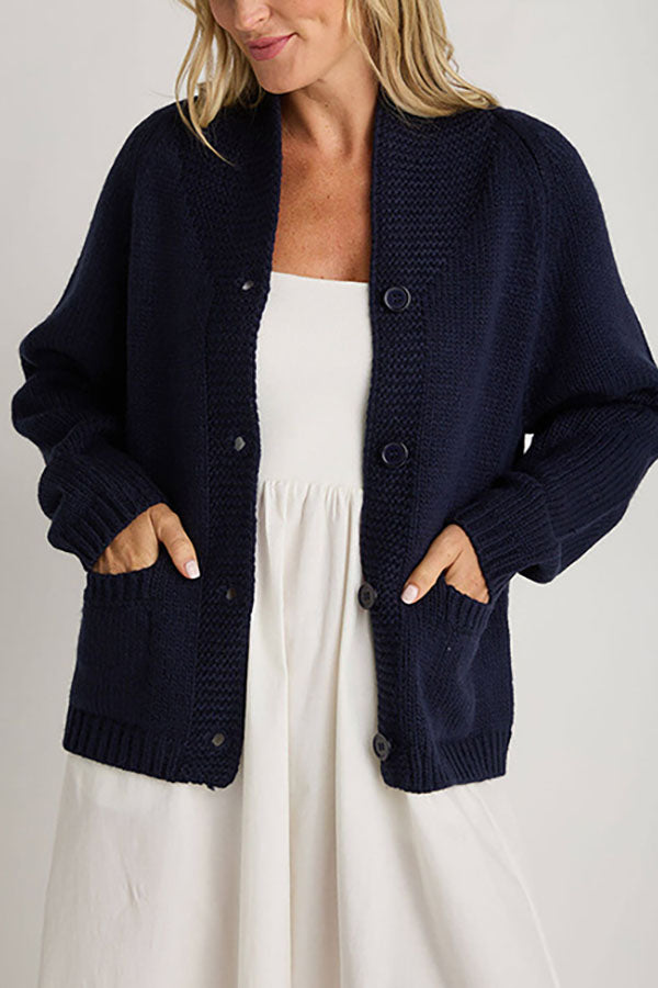 Fashion Lobster Pattern Casual Long Sleeve Knit Cardigan