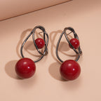 Acrylic Geometric Sphere Wrap Earrings