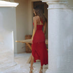 Raze Halter Dress Red