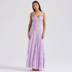 Lace See Through Strap Dress Slim Fit High Grade Evening Dress