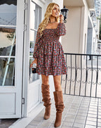 Salma Smocked Floral Tiered Babydoll Dress